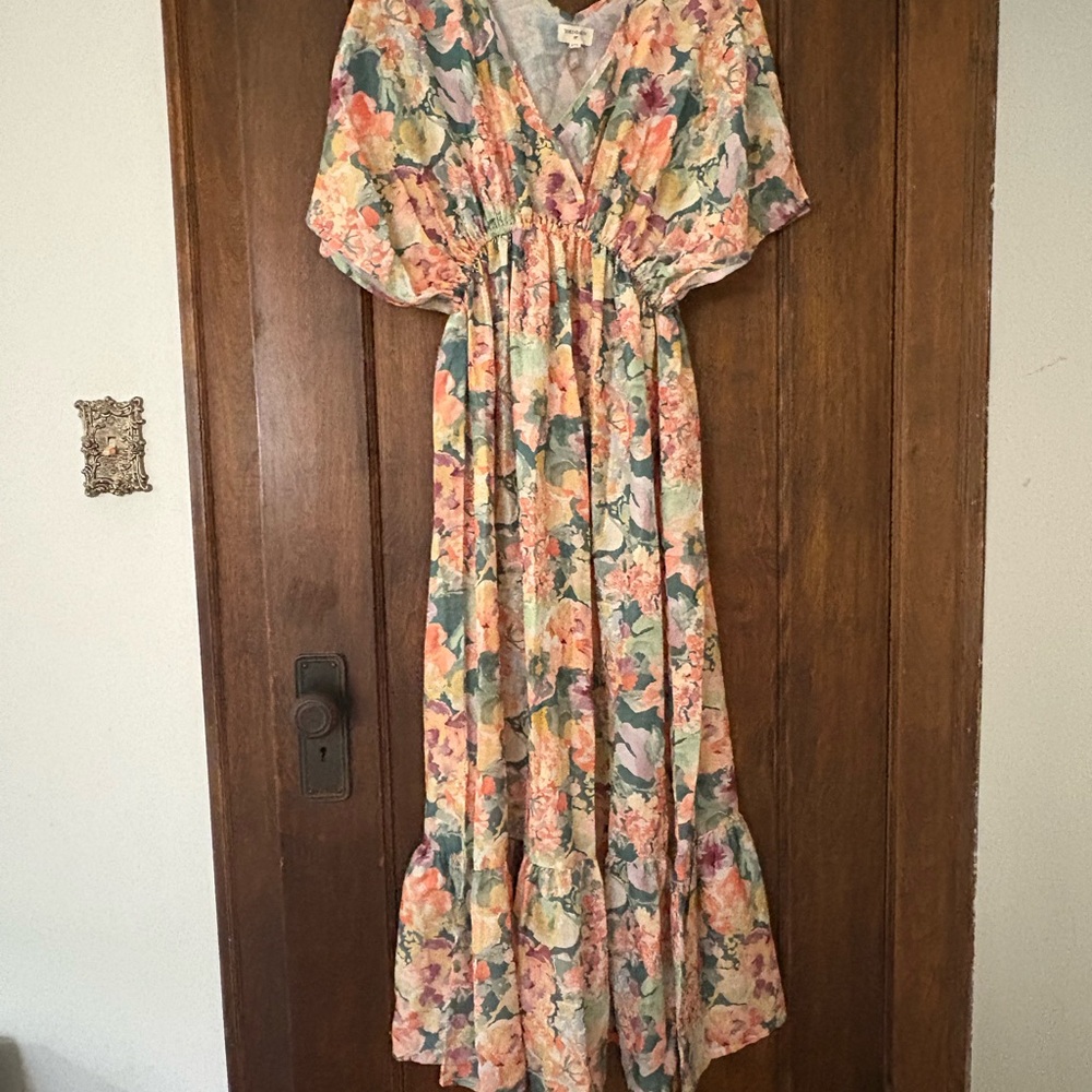 Cost Plus World Market Multicolor Floral Maxi Dress